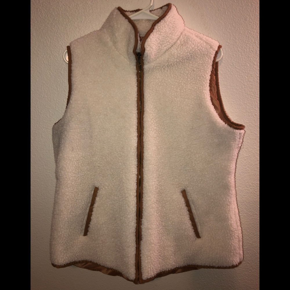 White Sherpa Vest